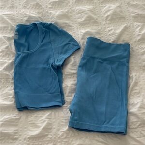 Wild Fable Sky Blue Ribbed Set